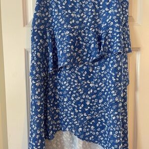 Floral Blue Women's Skirt